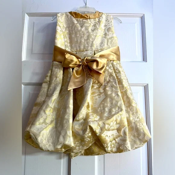 NWT Disney Princess Exclusive Vintage Gold Holiday Dress - Size 5 ~ RARE ~